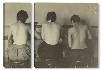Модульная картина Девушки за швейной машиной, 1917