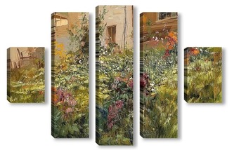 Модульная картина Цветущий сад