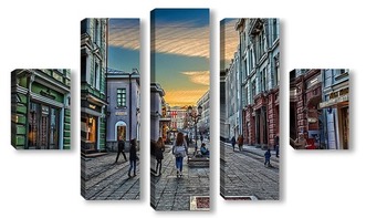 Модульная картина Столешников переулок в Москве