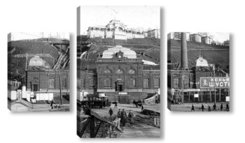 Модульная картина Электростанция и Похвалинский элеватор Н.Новгород 1912  –  1915