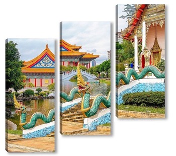 Модульная картина Китайский сад