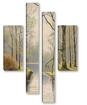 Модульная картина Мотив из леса Шпреевальд