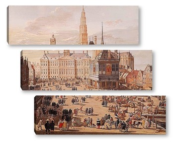 Модульная картина Королевский дворец в Амстердаме.