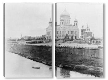  Храм Христа Спасителя и Большой Каменный мост, Москва