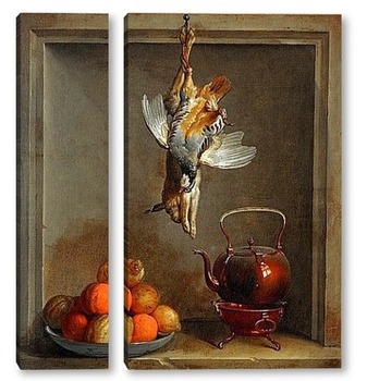 Модульная картина Натюрморт с фруктами и дичью