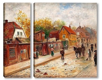 Модульная картина Старая Стокгольмовская улица Норрланд