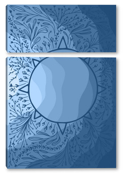 Модульная картина Голубое солнце