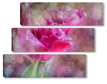 Модульная картина Розовый тюльпан