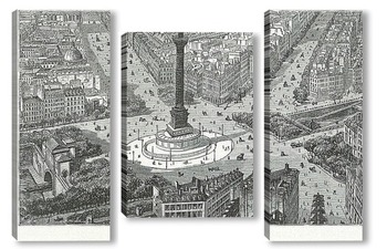Модульная картина Площадь Бастилии