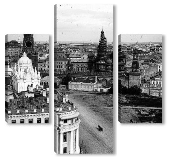 Модульная картина "Святая Москва" от башни Ивана Великого.