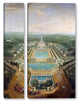 Модульная картина Вид на дворец и сады в Марли