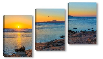Модульная картина Восход на Красном море.