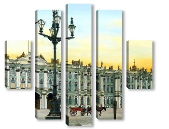 Модульная картина Санкт-Петербург. Эрмитаж, дворцовая площадь 