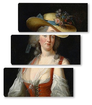 Модульная картина Картина художника 19 века, портрет женщины