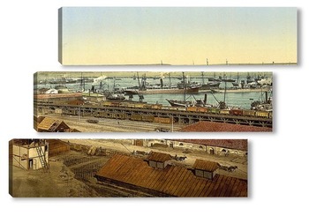 Модульная картина Порт 1895  –  1900 ,  Украина,  Одесская область,  Одесса