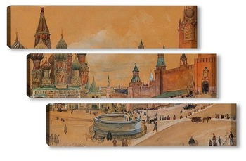 Модульная картина Кремль, Собор Василия Блаженного 