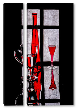  Натюрморт с красными вилками на белой тарелке