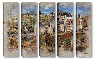 Модульная картина Замок Эльц ,Германия