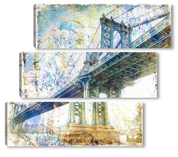 Модульная картина Манхэттенский мост  