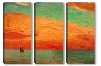 Модульная картина Восход солнца над морем