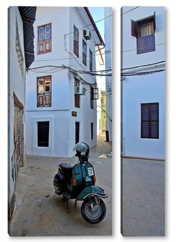 Модульная картина улочка в старом городе
