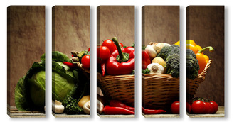 Модульная картина Овощи