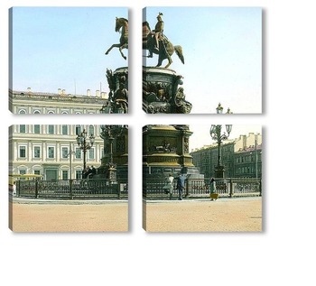 Модульная картина Санкт-Петербург. Николай I, Памятник на Исаакиевской площади
