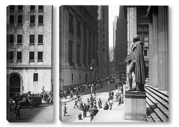 Модульная картина Статуя Джорджа Вашингтона на Уолл Стритт,1931г.