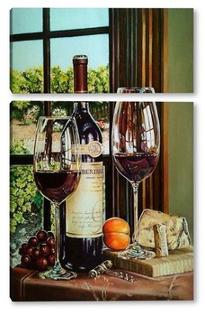 Модульная картина "Вид на виноградник.Калифорния"