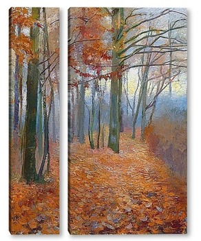 Модульная картина Осенний лес