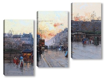  Сцена на парижских улицах