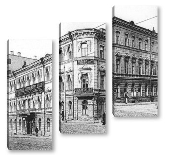 Модульная картина Москва, старинная фотография