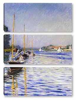 Модульная картина Лодки на Сене. 1892