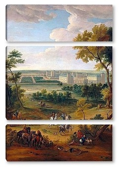 Модульная картина Вид замка в Венсене близ парка