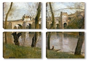 Модульная картина Мост в Манте