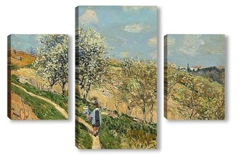 Модульная картина Пейзаж (Весна в Буживале)