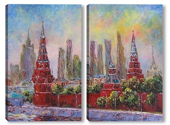 Модульная картина Круглова Светлана. "Москва сегодня"