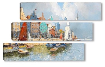 Модульная картина Голландская гавань. 