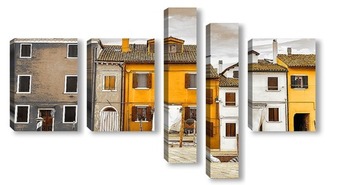 Модульная картина Домики в Бурано