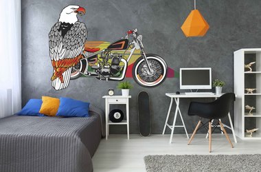 Наклейка мотоцикл и орел