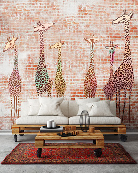 Наклейка Симпатичные жирафы