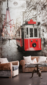 Фотообои Красный трамвай