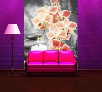 Фотообои Оранжевые орхидеи