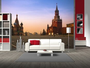 Фотообои Красная площадь на рассвете. Москва Россия.