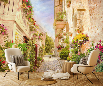 Фотообои Цветочный переулок в Италии