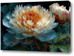  Цветущий миндаль над горной деревней