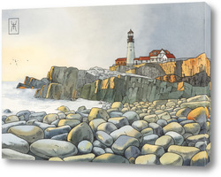    Акварель "Маяк"