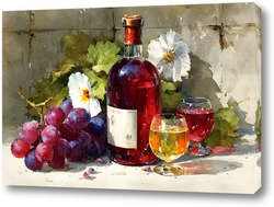   Постер Вино и виноград