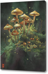   Картина Акварель "Грибной лес"