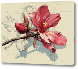   Постер  Цветок магнолии